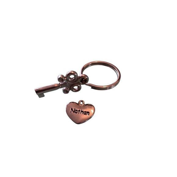 Nathan Heart Charm Key Keyring Memorabilia Keychain Jewelry - Picture 1 of 3